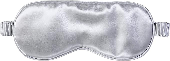 Slip Silk Sleep Mask, Silver (One Size) - 100% Pure Mulberry 22 Momme Silk Eye Mask - Comfortable... | Amazon (US)