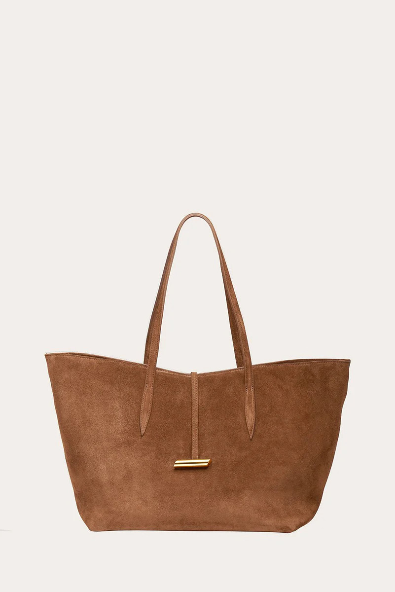Penne Tote Chestnut Suede | LITTLE LIFFNER