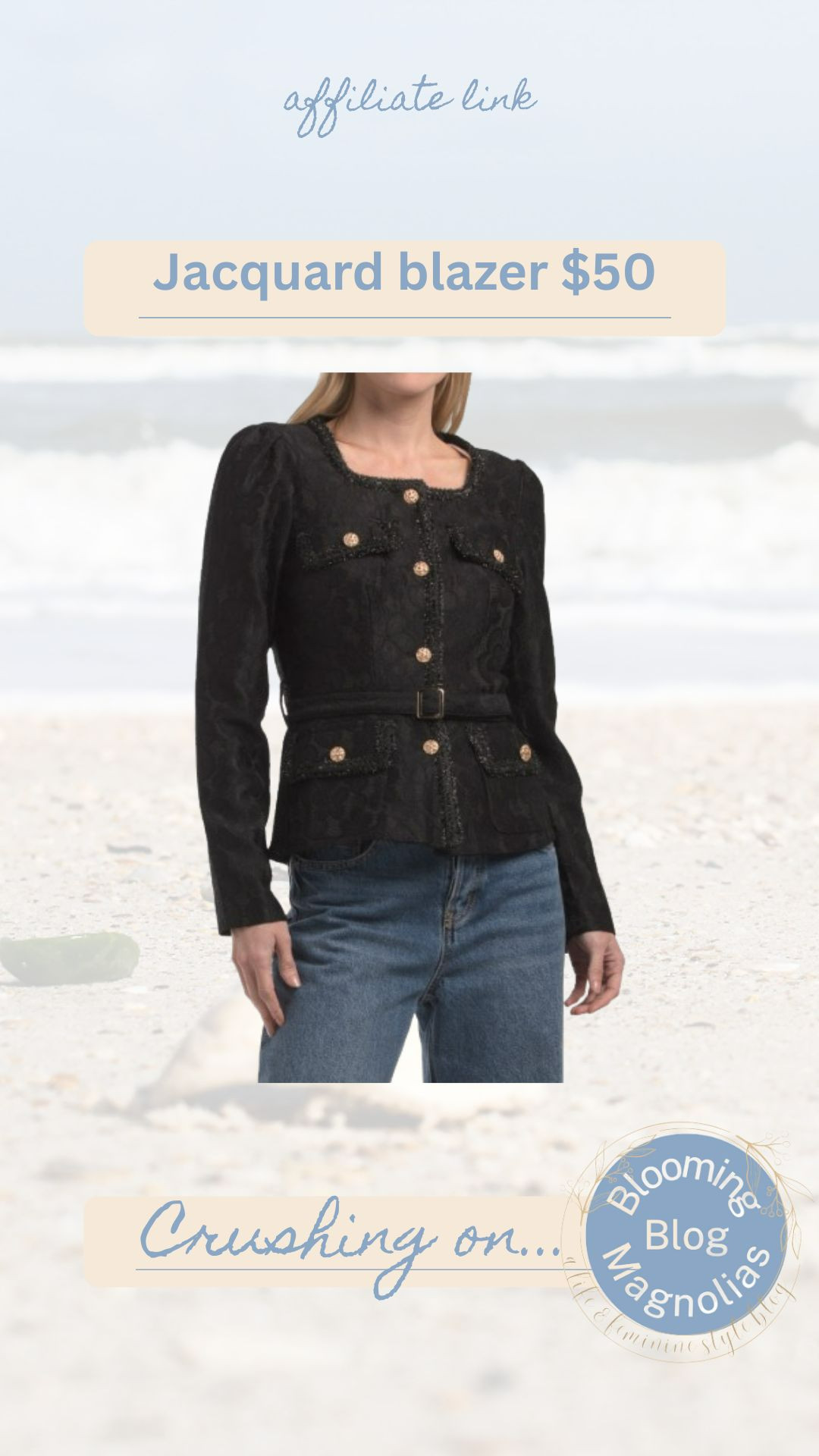 This jacquard blazer is only $50 and perfect for the holiday season!  

 #LTKGiftGuide #LTKFindsUnder50