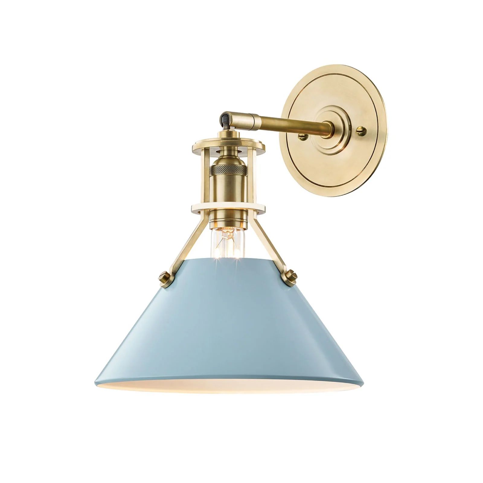 Charles Sconce in Blue and Brass | Brooke and Lou