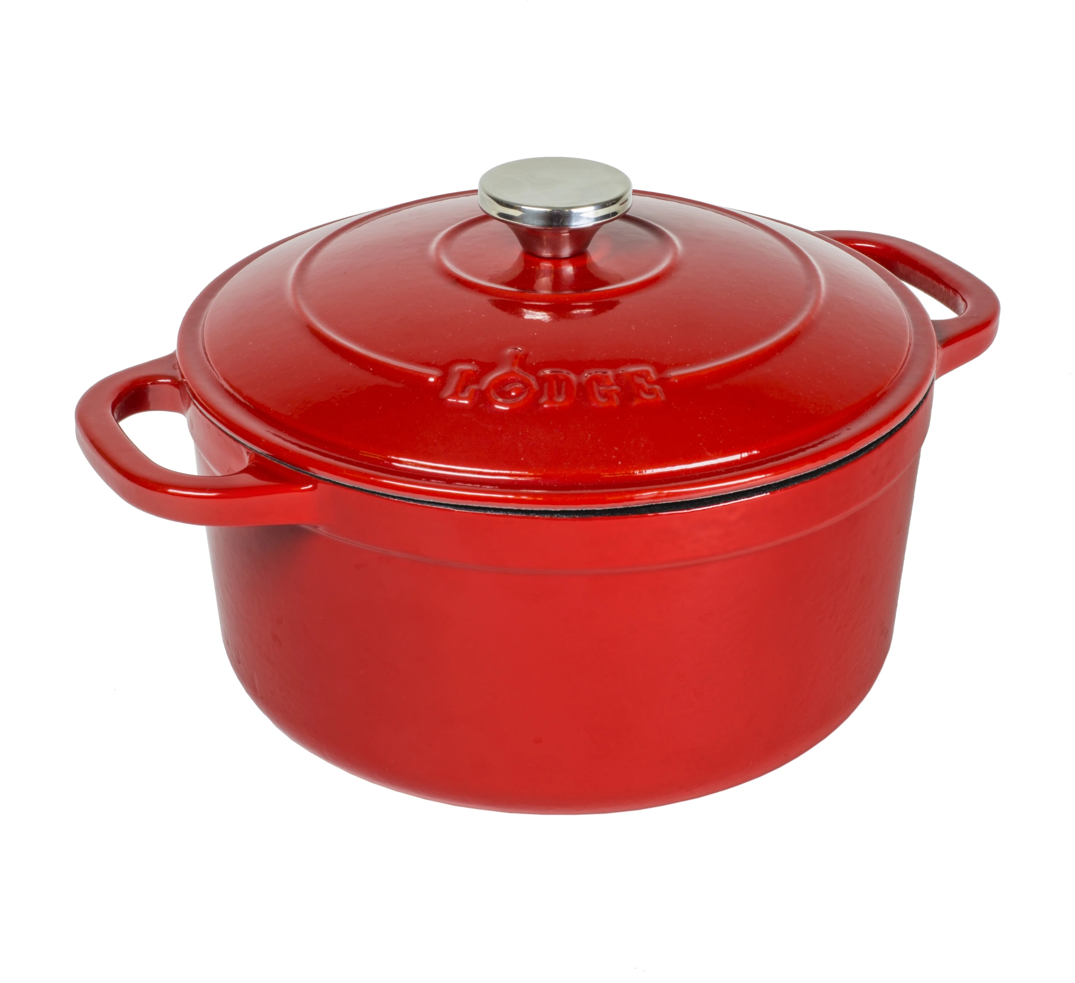 Lodge Cast Iron 5.5qt Red Enameled Dutch Oven | Walmart (US)