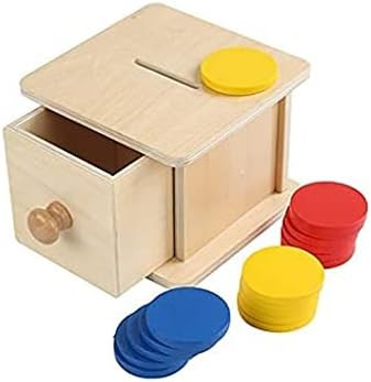 Adena Montessori Infant Toddlers Coin Box Montessori Toys for 6-12 Months Baby (Typical - Drawer ... | Amazon (US)
