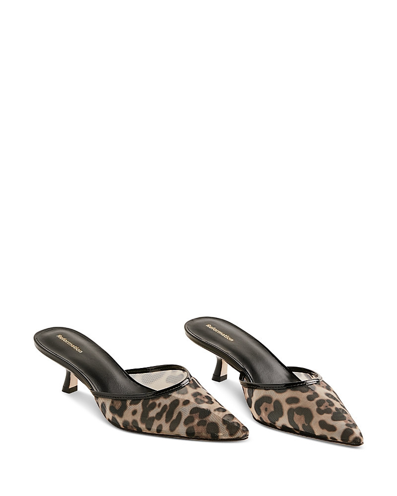 Reformation Women's Wilda Kitten Mule Pumps | Bloomingdale's (US)