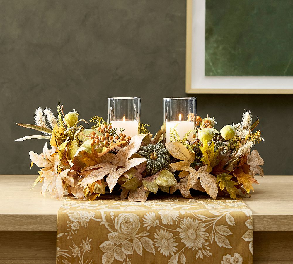Faux Mixed Autumnal Centerpiece | Pottery Barn CA