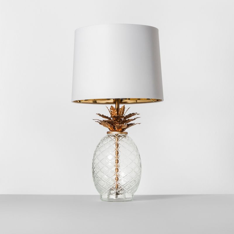 Glass Pineapple Table Lamp Brass (Includes LED Light Bulb) - Opalhouse™ | Target
