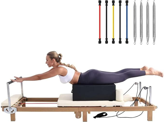 Foldable Pilates Reformer & Pilates Square Box Set–90% Pre-Assembled Home Gym Women Men Workout... | Amazon (US)