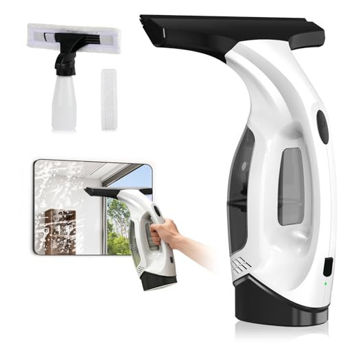 ZRHI Window Vacuum Squeegee Cordless, Electric Window Cleaner Tool with Water Collection Tank, Window Cleaning Kit Shower Squeegee for Glass Doors, Windows, Mirrors, Car | Amazon (US)