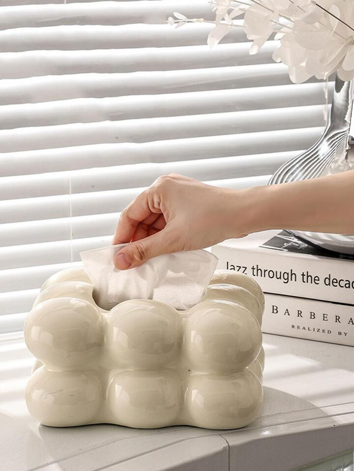 1pc Solid Color Tissue Storage Box | SHEIN