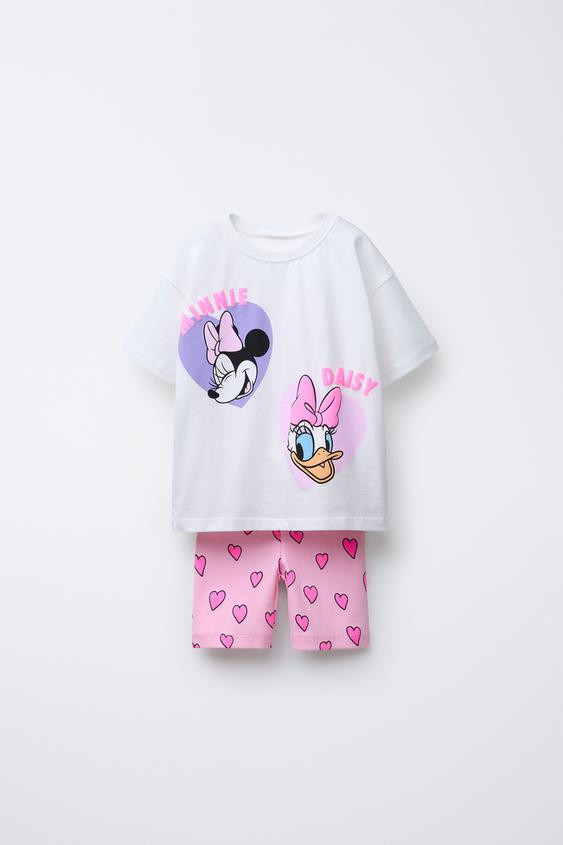 MINNIE MOUSE AND DAISY DUCK © DISNEY T-SHIRT AND BIKER LEGGINGS SET | Zara US