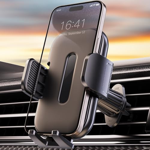 NIYEVN Upgraded Car Phone Holder Mount, New Metal Hook Clip Car Vent Phone Mount, Hands-Free Air Vent Phone Holders for Your Car Compatible with iPhone 16/15/14/13/12/11 Series and All Phones | Amazon (US)