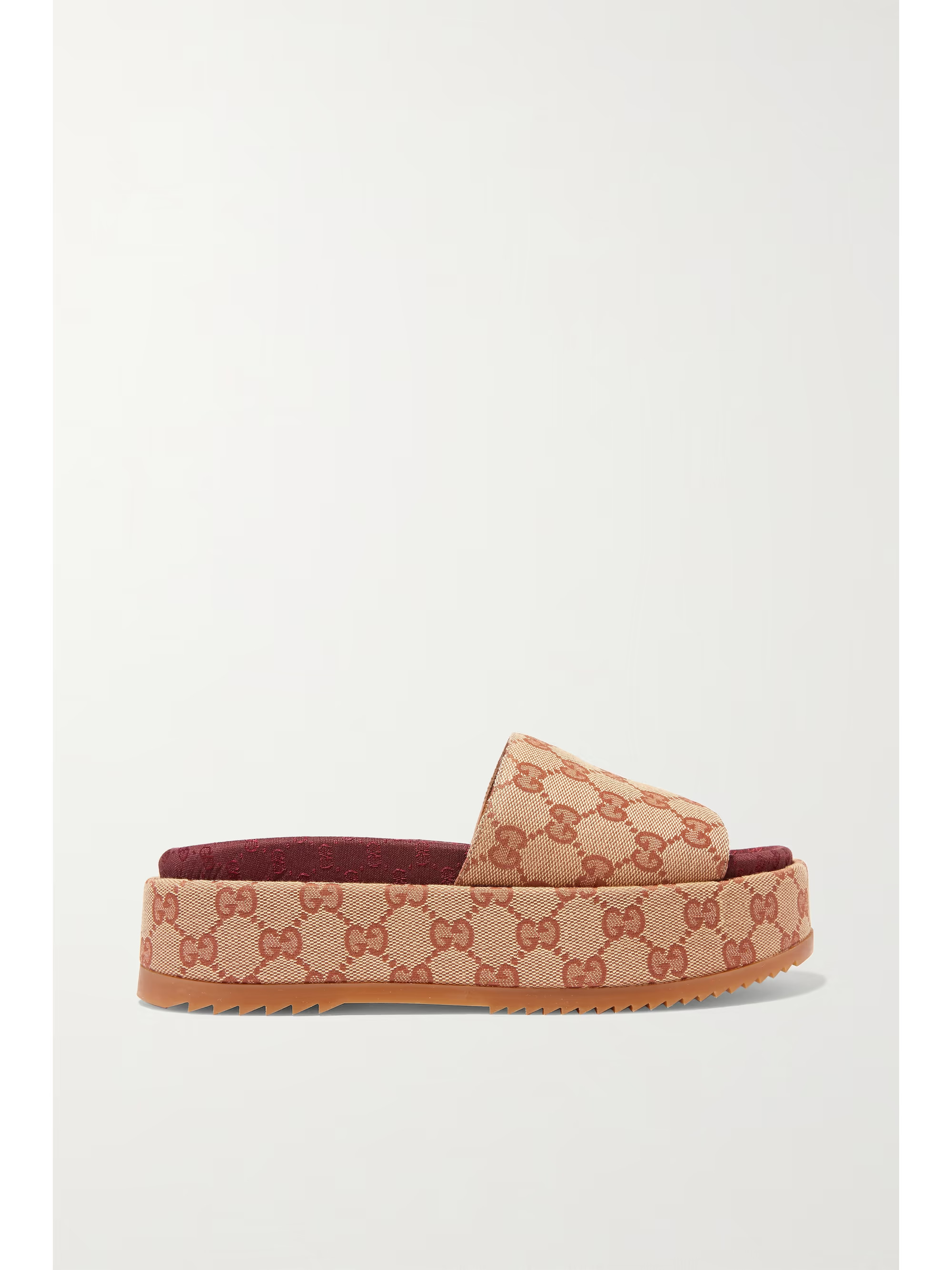 Angelina logo-jacquard coated-canvas platform slides | NET-A-PORTER (UK & EU)