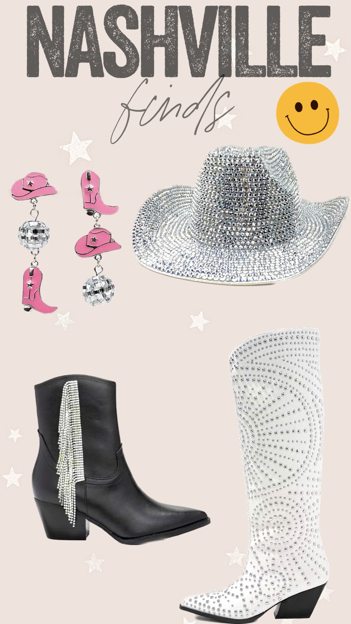 All things Nashville! 
Fun Western Accessories and Cowboy Boots 
Nashville Outfit

#LTKshoecrush #LTKstyletip #LTKunder100