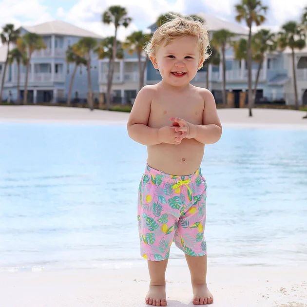 Pacific Palm Swim Trunks | Classic Whimsy