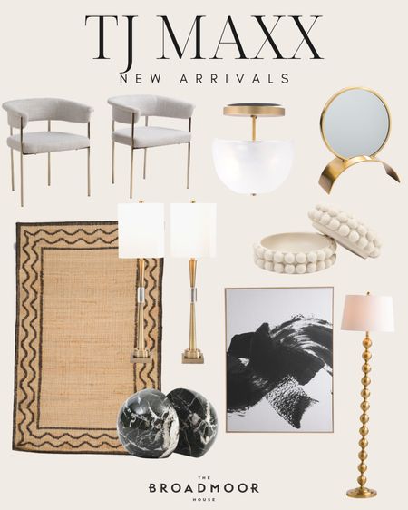 TJ Maxx, TJ Maxx home, look for less, modern home, living room, living room furniture, lamp, lighting, floor lamp, wall art, dining chair, area rug

#LTKhome #LTKstyletip #LTKSeasonal