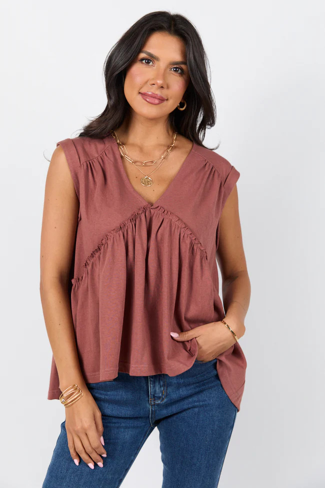 Treasured Times Brick Oversized Knit Top | Pink Lily