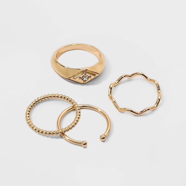 Marquis Shape Stacking Ring Set - A New Day™ Gold | Target