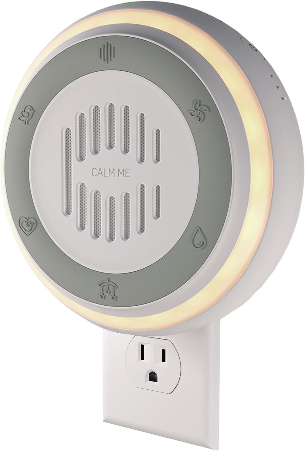 Wall Plug in White Noise Sound Machine for Office Privacy & Noise Canceling, White Noise Machine for Sleeping Adults & Baby, Therapy Noise Blocker with 20 Soothing Sounds & Nightlight by Calm Me. | Amazon (US)
