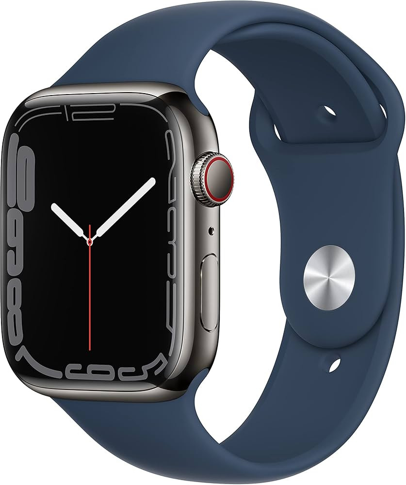 Apple Watch Series 7 [GPS + Cellular 45mm] Smart Watch w/ Graphite Stainless Steel Case with Abys... | Amazon (US)