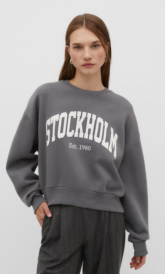 Boxy sweater met print | Stradivarius (NL)