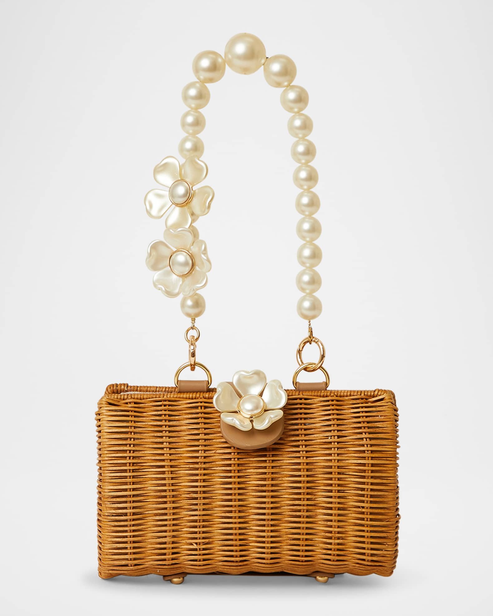 BTB Los Angeles Page Pearly Floral Clutch Bag | Neiman Marcus