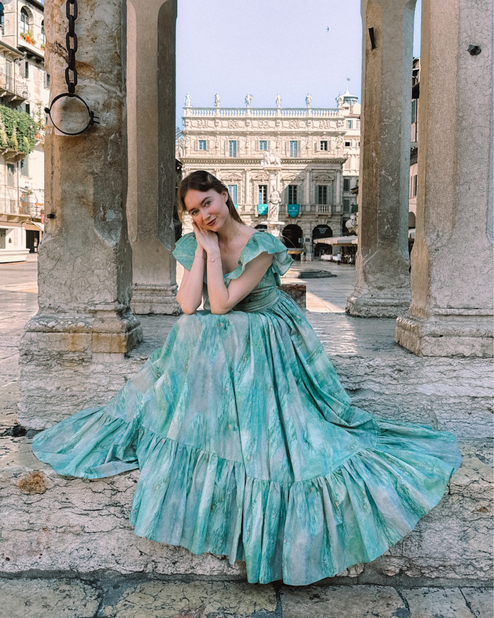 When in Verona 🩵 wearing a romantic dress from Selkie 👗 code JULIQUE to save 10% 

#LTKTravel #LTKWedding