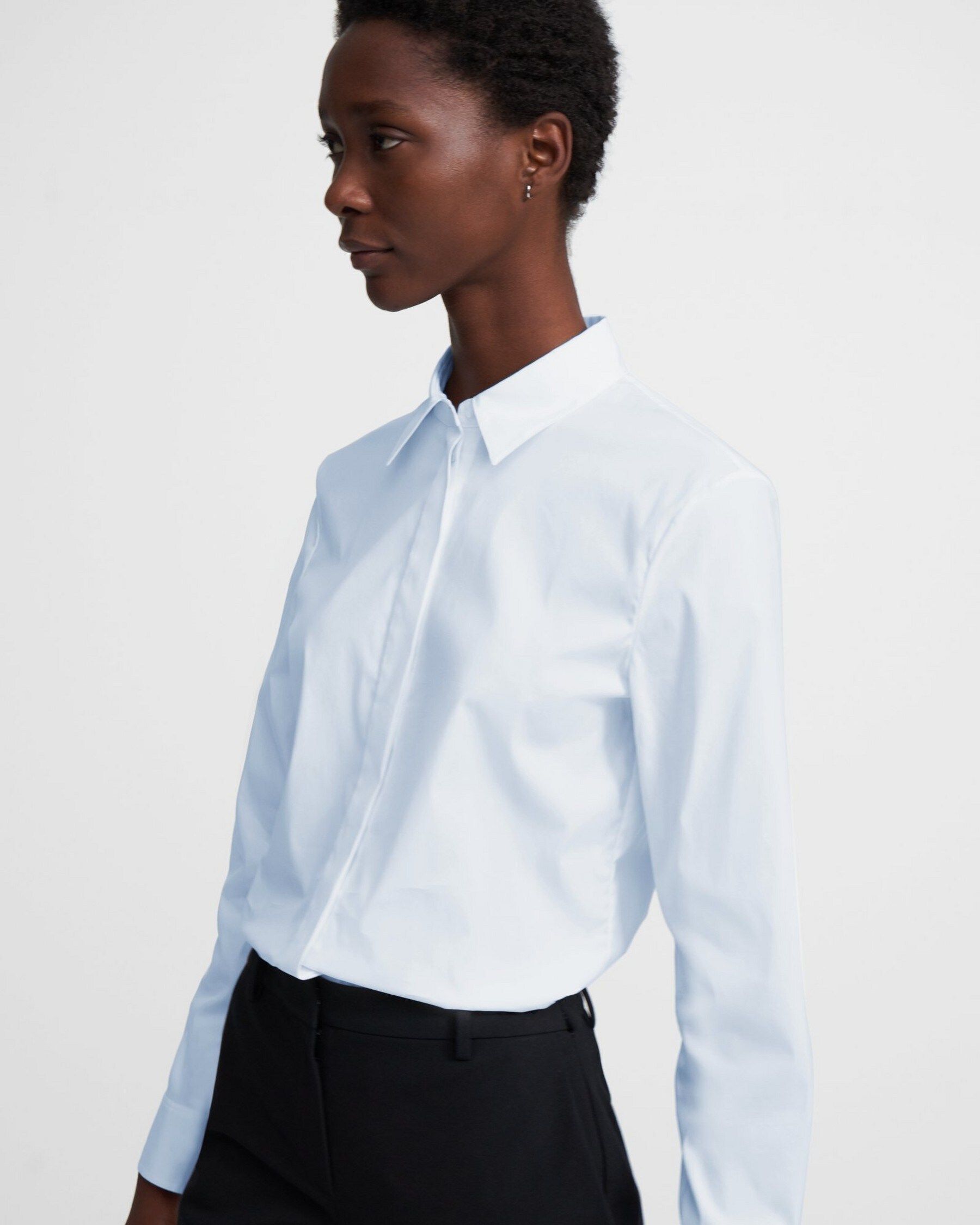 Fitted Shirt in Good Cotton | Theory
