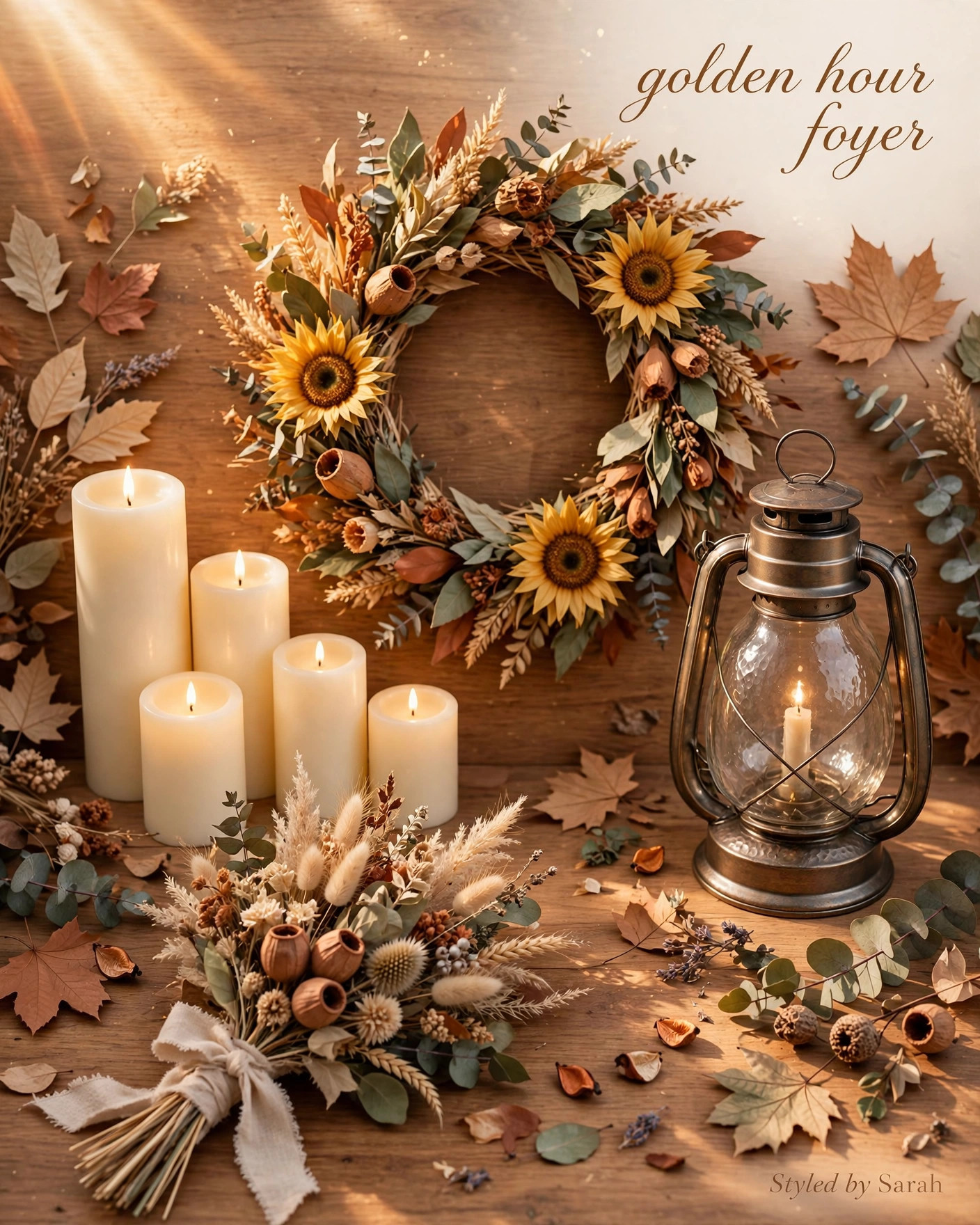 Golden Hour Foyer

Shop my cozy fall home picks below!     

Affiliate links — I earn from qualifying purchases 

 #StyledBySarah #FallDecor #HomeDecor #LTKHome #CozyHome