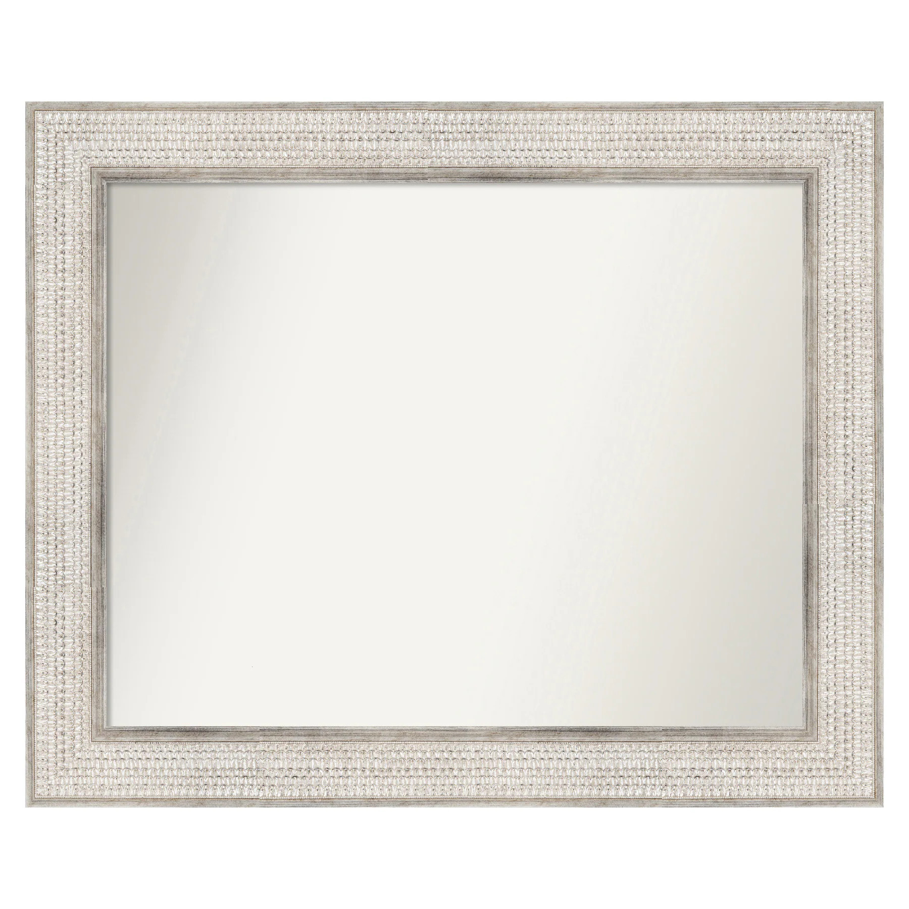 Amanti Art 34-in W x 28-in H Rectangle Trellis Silver Framed Wall Mirror one_size | A17007223455 | Lowe's