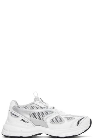 White & Gray Marathon Runner Sneakers | SSENSE