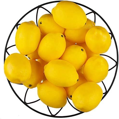 Toopify 20PCS Yellow Artificial Lemons, Fake Fruit Lemons Artificial Lifelike Simulation Lemon for H | Amazon (US)