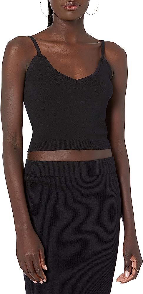 Amazon.com: The Drop Women's Roni V-Neck Cropped Sweater Tank, Black, XXS: Clothing | Amazon (US)