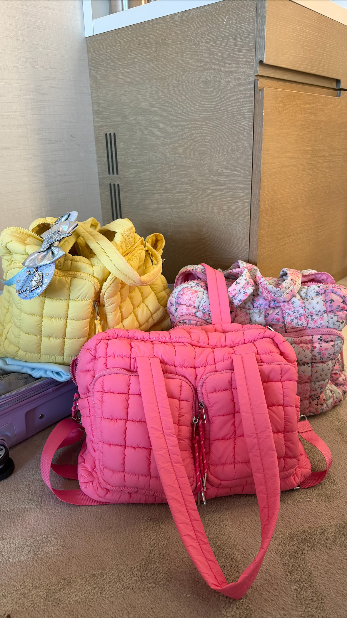 from my dms - got so many questions asking about our travel bags! you can use my code: amber

pink lily, duffle bags, tote bags, travel bags 

 #LTKSeasonal