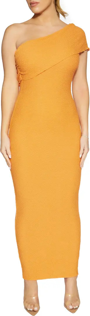 Naked Wardrobe Elastic Lace One-Shoulder Maxi Dress | Nordstrom | Nordstrom