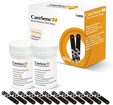 CareSens N Blood Glucose Test Strips (100 ct) - Only for CareSens N Family Meter Kits… | Amazon (US)