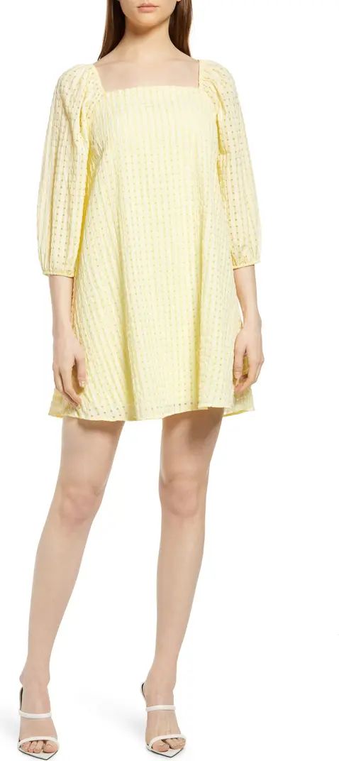 VERO MODA Kamryn Check Square Neck Minidress | Nordstrom | Nordstrom