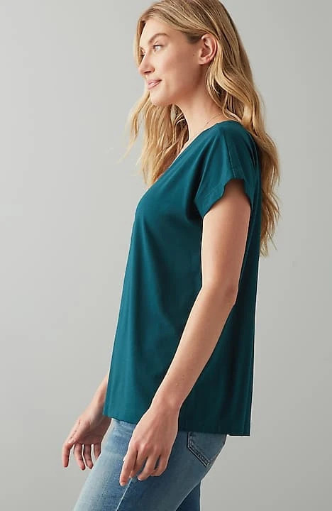 Luxe Supima® Pleat-Back Tee | J. Jill