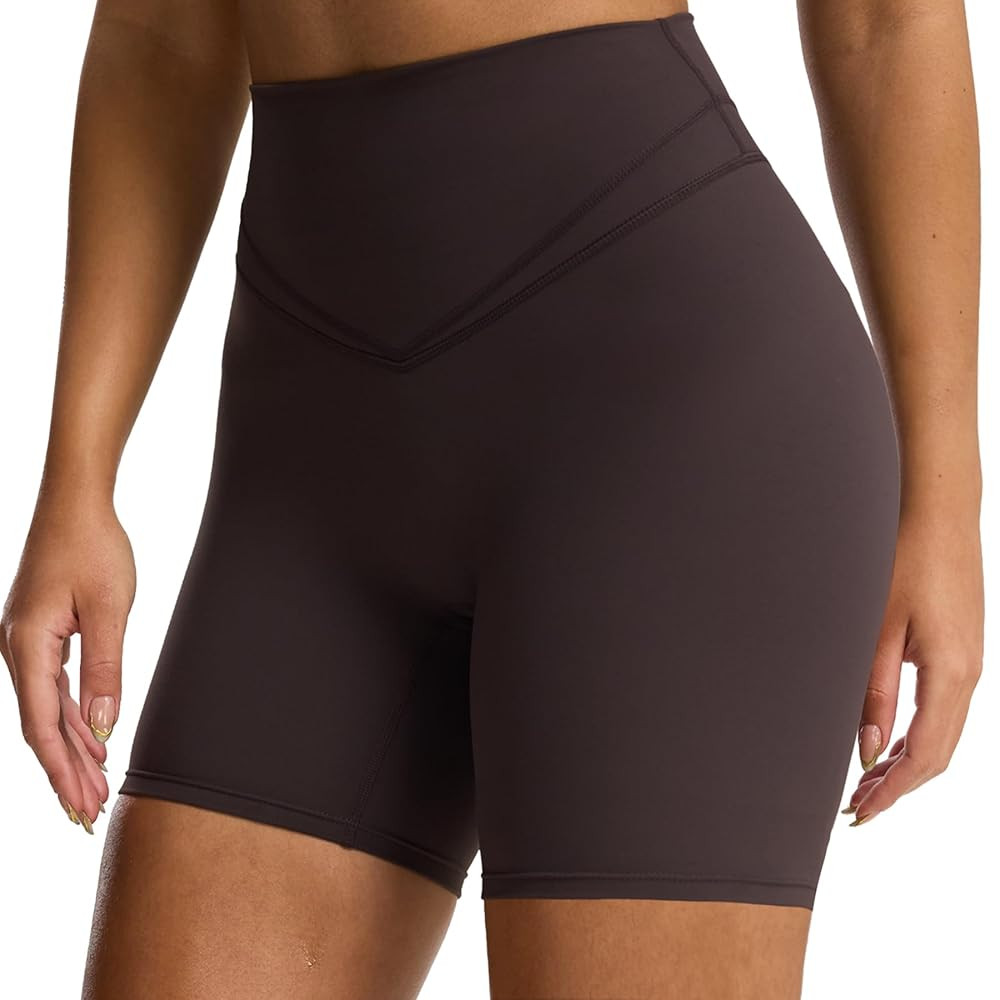 Aoxjox Siren Workout Biker Shorts for Women Tummy Control High Waisted Hidden Scrunch Athletic Gy... | Amazon (US)