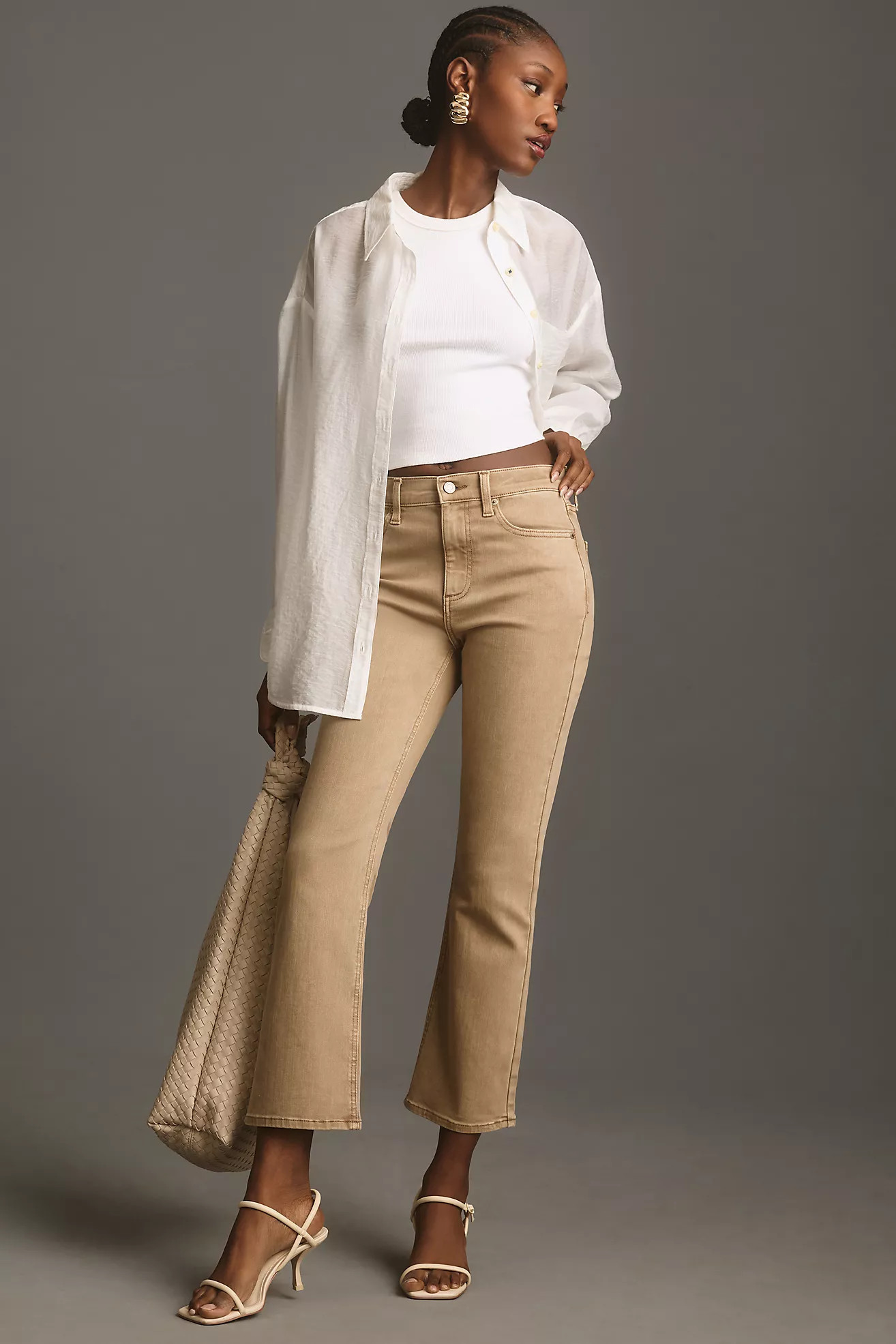 Pistola Lennon High-Rise Crop Flare Jeans | Anthropologie (UK)