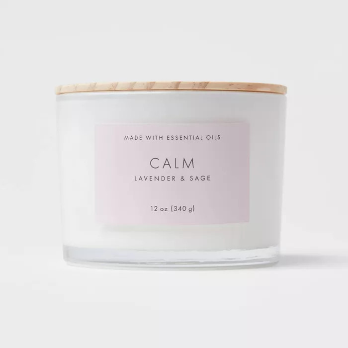 Wood Lidded Glass Wellness Calm Candle - Project 62™ | Target
