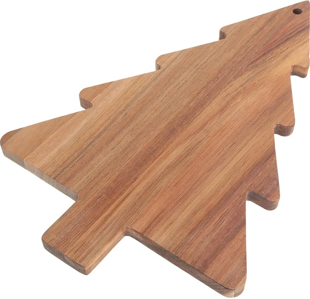 iplusmile Christmas Tree Cutting Board Acacia Wood Charcuterie Board Kitchen Chopping Board Platt... | Amazon (US)