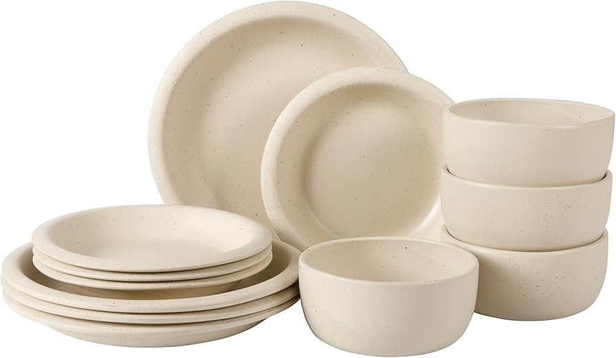 Bloomhouse - Two Time Oprah's Favorite Things Winner - Corsica Clay 12 Piece Stoneware Rustic Rea... | Amazon (US)