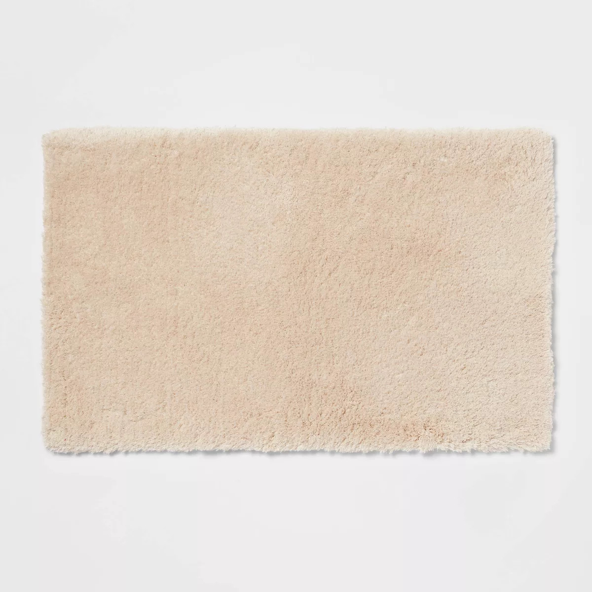 21"x34" Spa Plush Bath Rug Almond - Threshold\u2122: Machine Washable, Tufted Polyester, Latex Ba... | Target