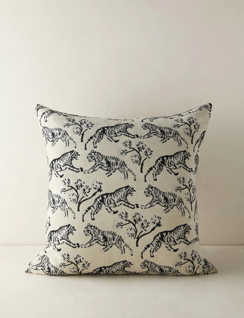 Tiger Jacquard Pillow | Lulu and Georgia 