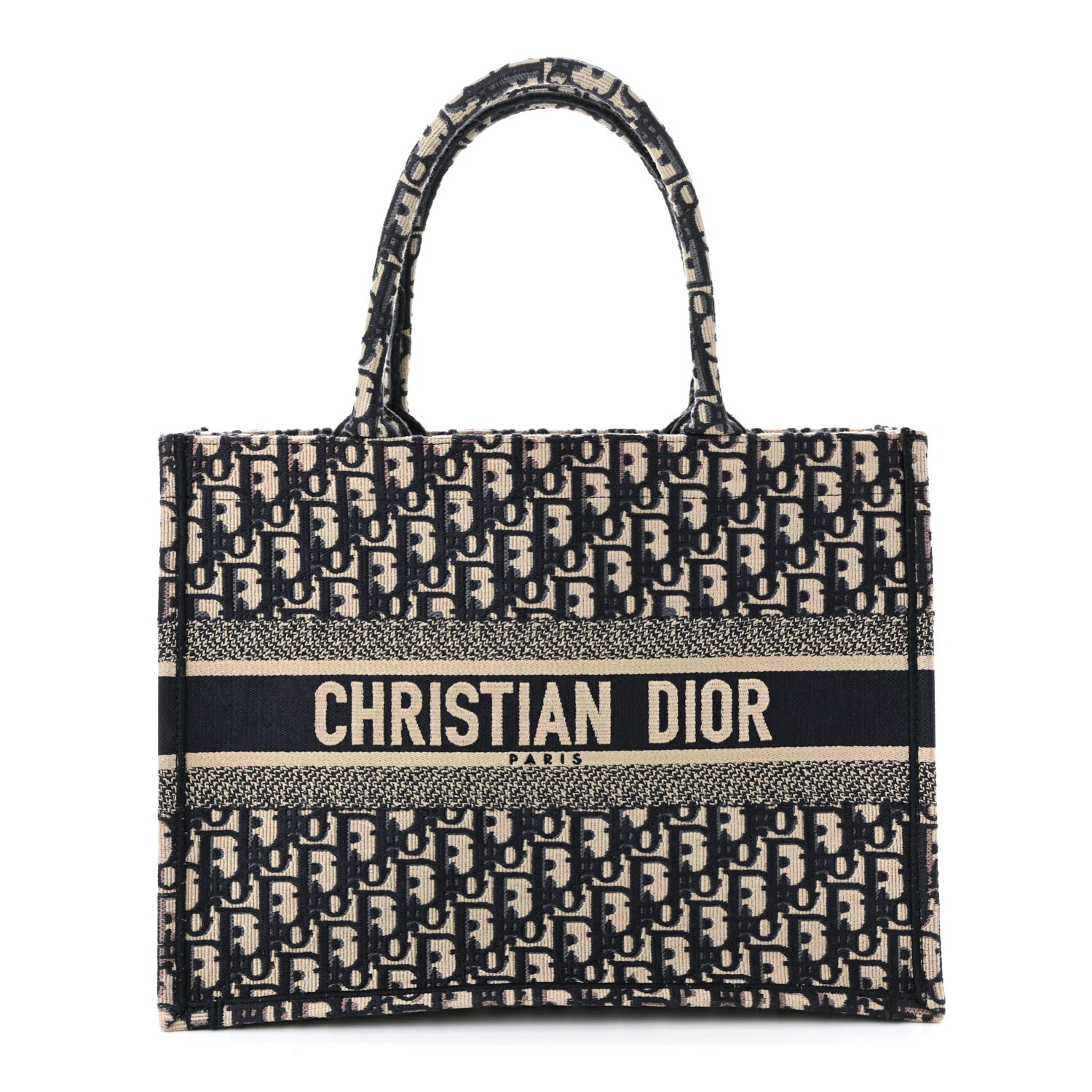 Oblique Medium Book Tote Blue Multicolor | FASHIONPHILE (US)