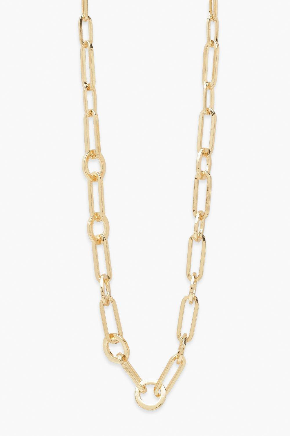 Disc Mix Chain Necklace | Boohoo.com (US & CA)