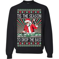Tis The Season To Drop Bass Dj Music Party Edm Mixer Gift Ugly Christmas Sweater Unisex Crewneck Graphic Sweatshirt | Etsy (US)