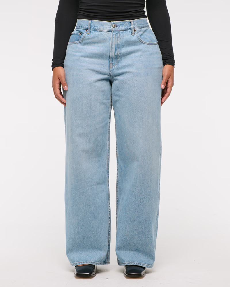 Women's Curve Love Low Rise Ultra Loose Jean | Women's Bottoms | Abercrombie.com | Abercrombie & Fitch (US)