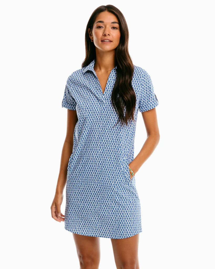 Kamryn Ikat Printed brrr°® Intercoastal Shirt Dress-  FINAL SALE | Southern Tide