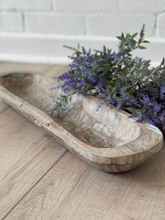 Antique White Baguette Board/ France Rustic Farmhouse Table Decor | Etsy (US)