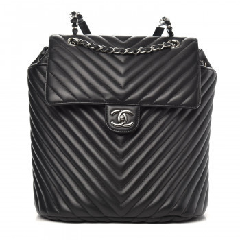 Calfskin Chevron Quilted Large Urban Spirit Backpack Black | Fashionphile